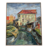 Antique painting signed Serge Delaveau