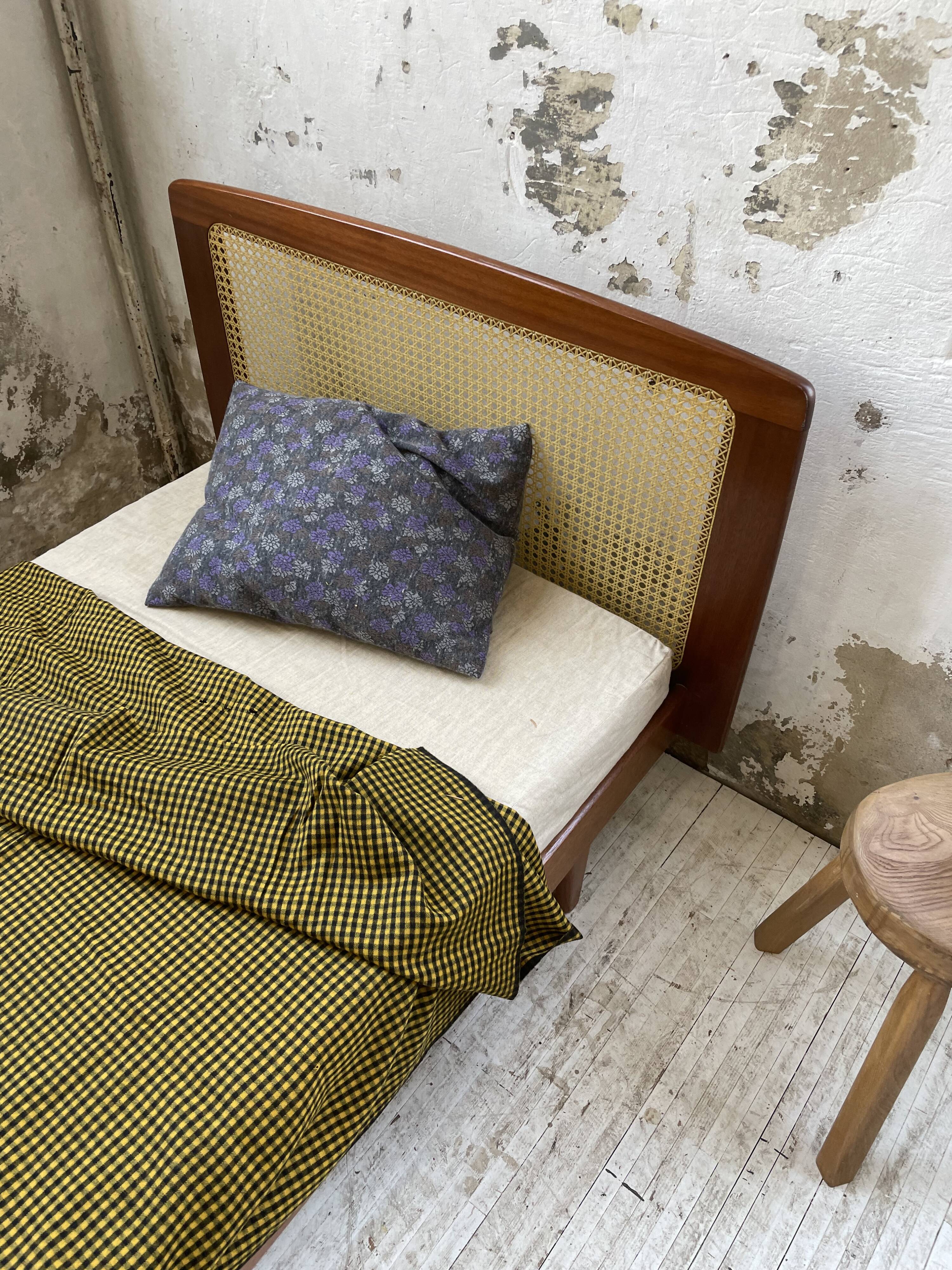 Lit Roset SNA teck et cannage 1 place