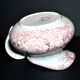 Pexonne earthenware vase/jug with a red floral rustic design