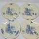8 Grandes Assiettes Plates Vintage Sarreguemines Flandre Et Surrey Décor Bl