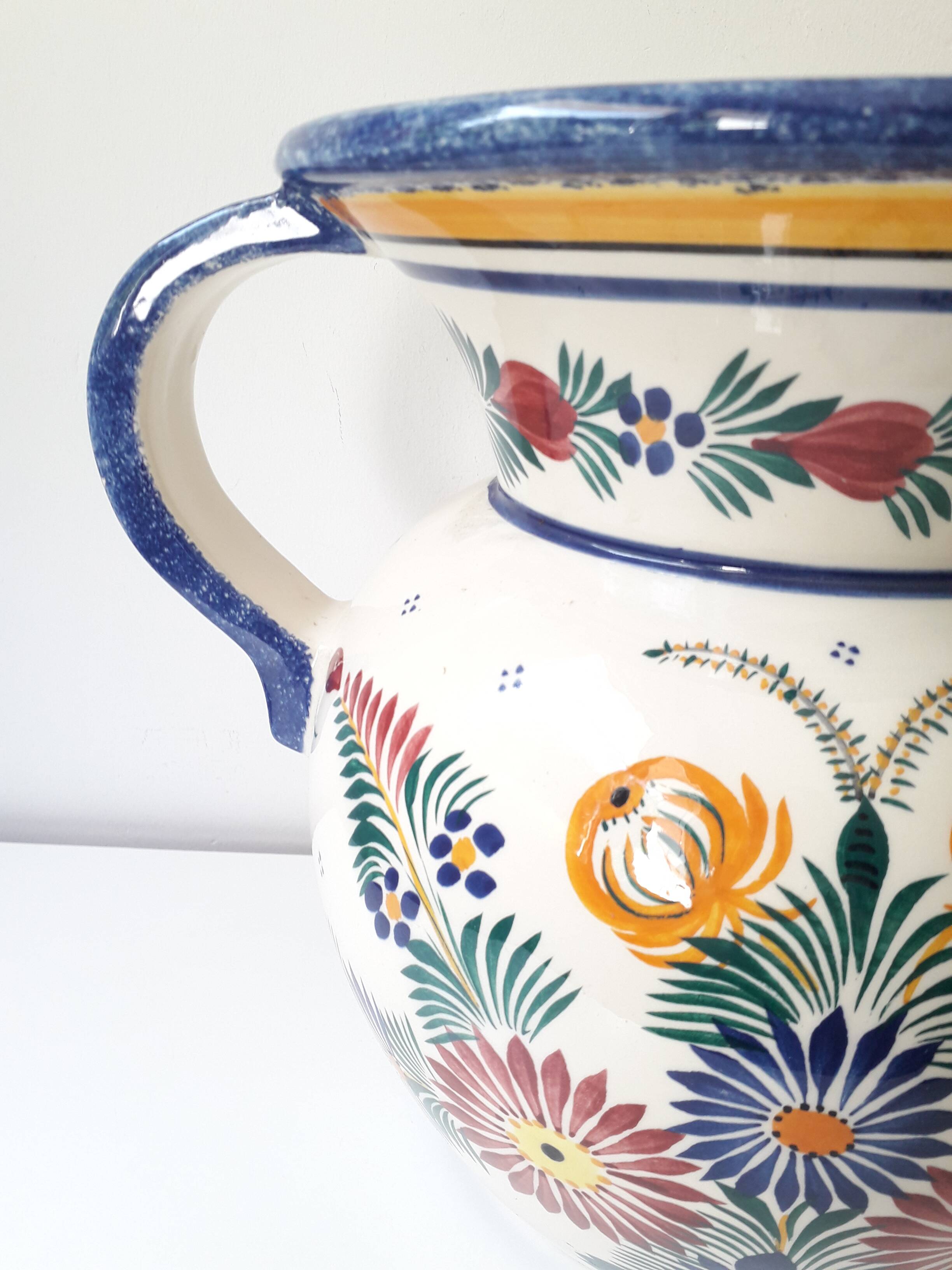 Large HB Henriot Quimper vase