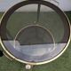 Rolling table, vintage brass and smoked glass serving cart – 1960s