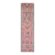 1970s Turkish Oushak Handmade Wool Cotton Pink Runner Rug 83x331