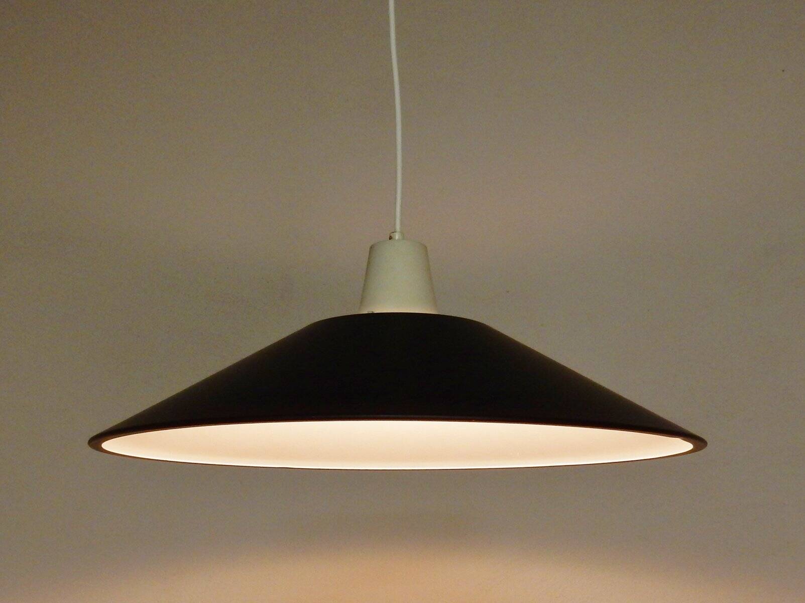 Rare black Combi Lamperne series pendant lamp by Per Iversen for Louis Poulsen