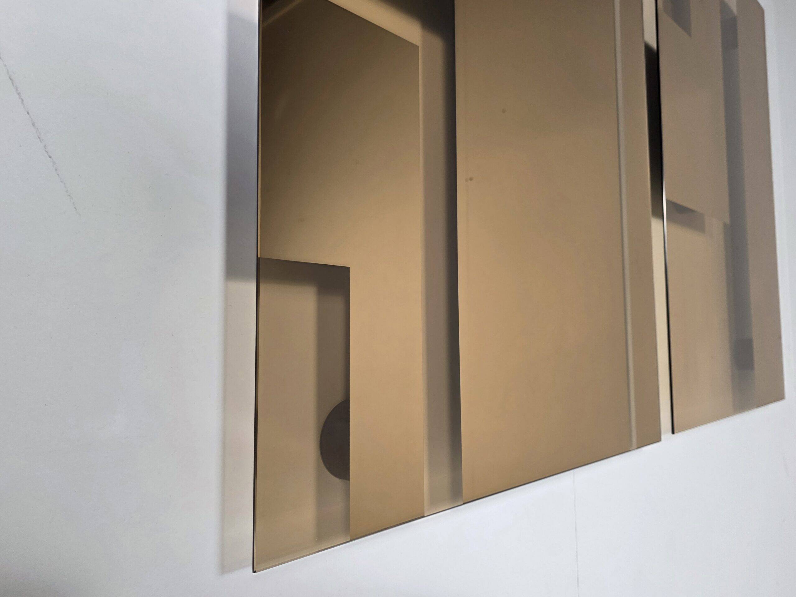 Pair of Andromeda mirrors by Nanda Vigo in 1974 for Glas Italia.