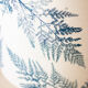 White enamelled mustard pot lamp - fern pattern