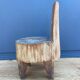 Brutalist africanizing wooden stool carved in the xxth mass
