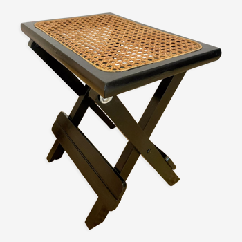 Tabouret pliable en cannage