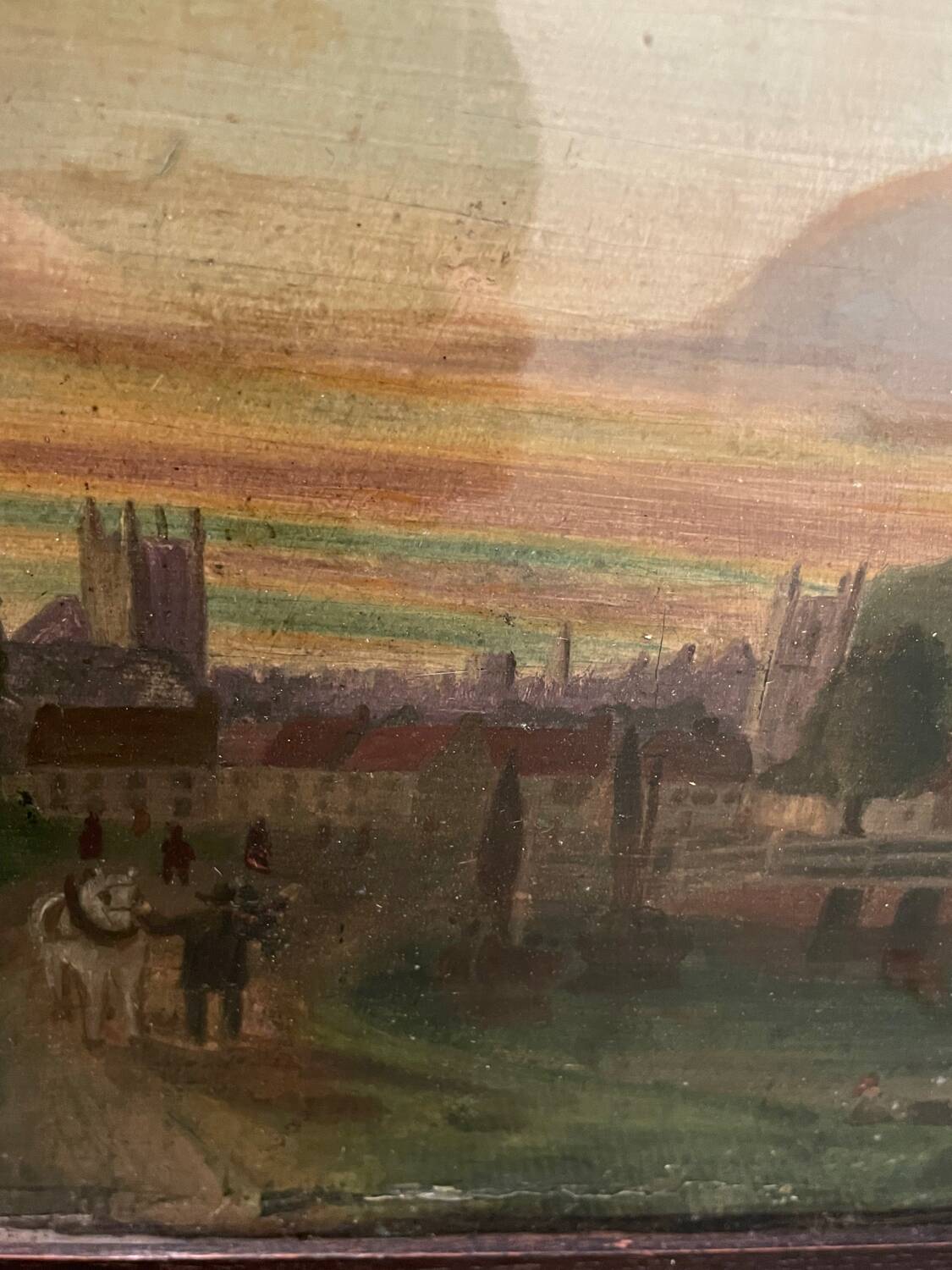 Tableau ancien paysage XVIIe