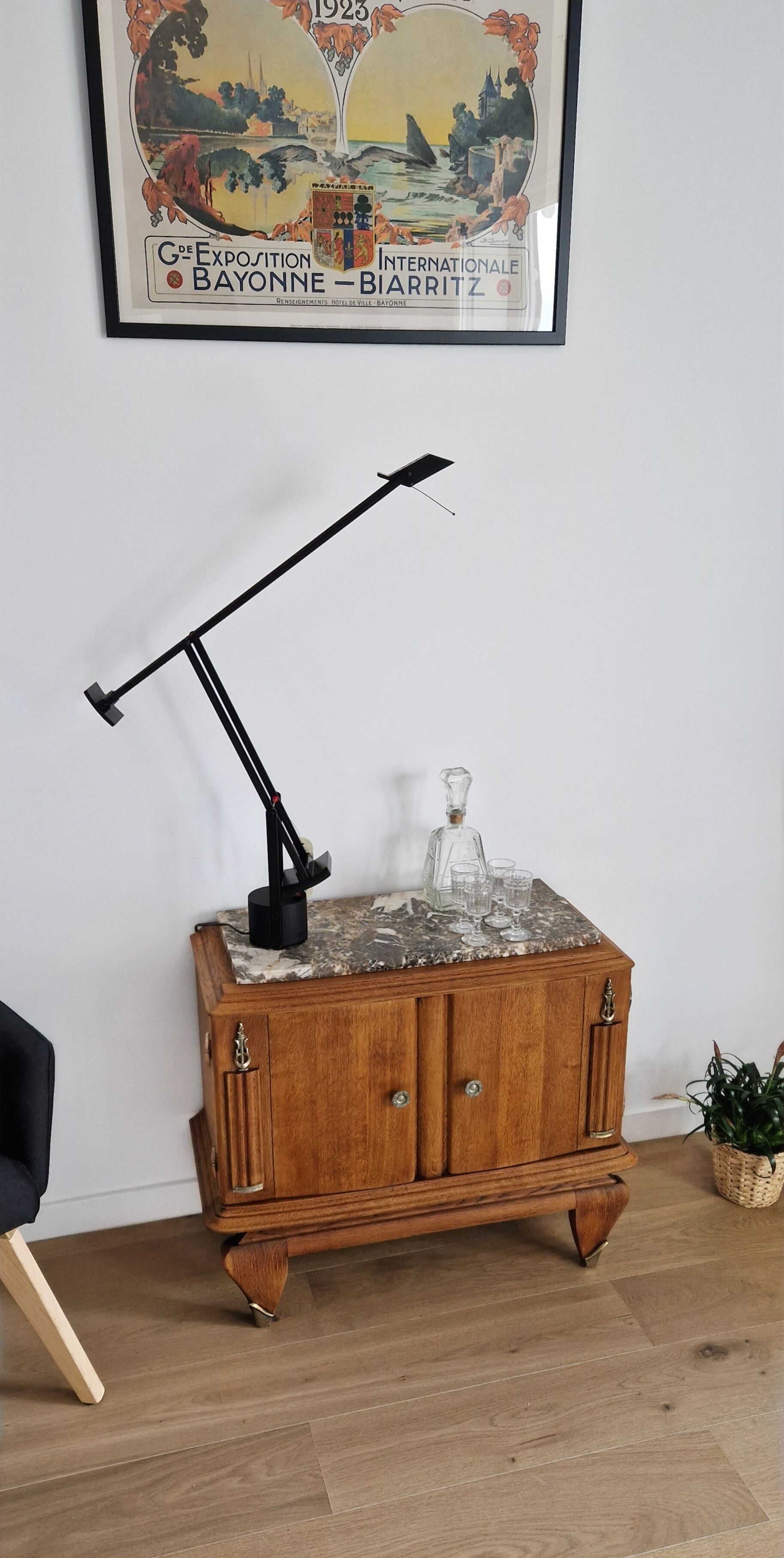 Oak bar furniture art deco style