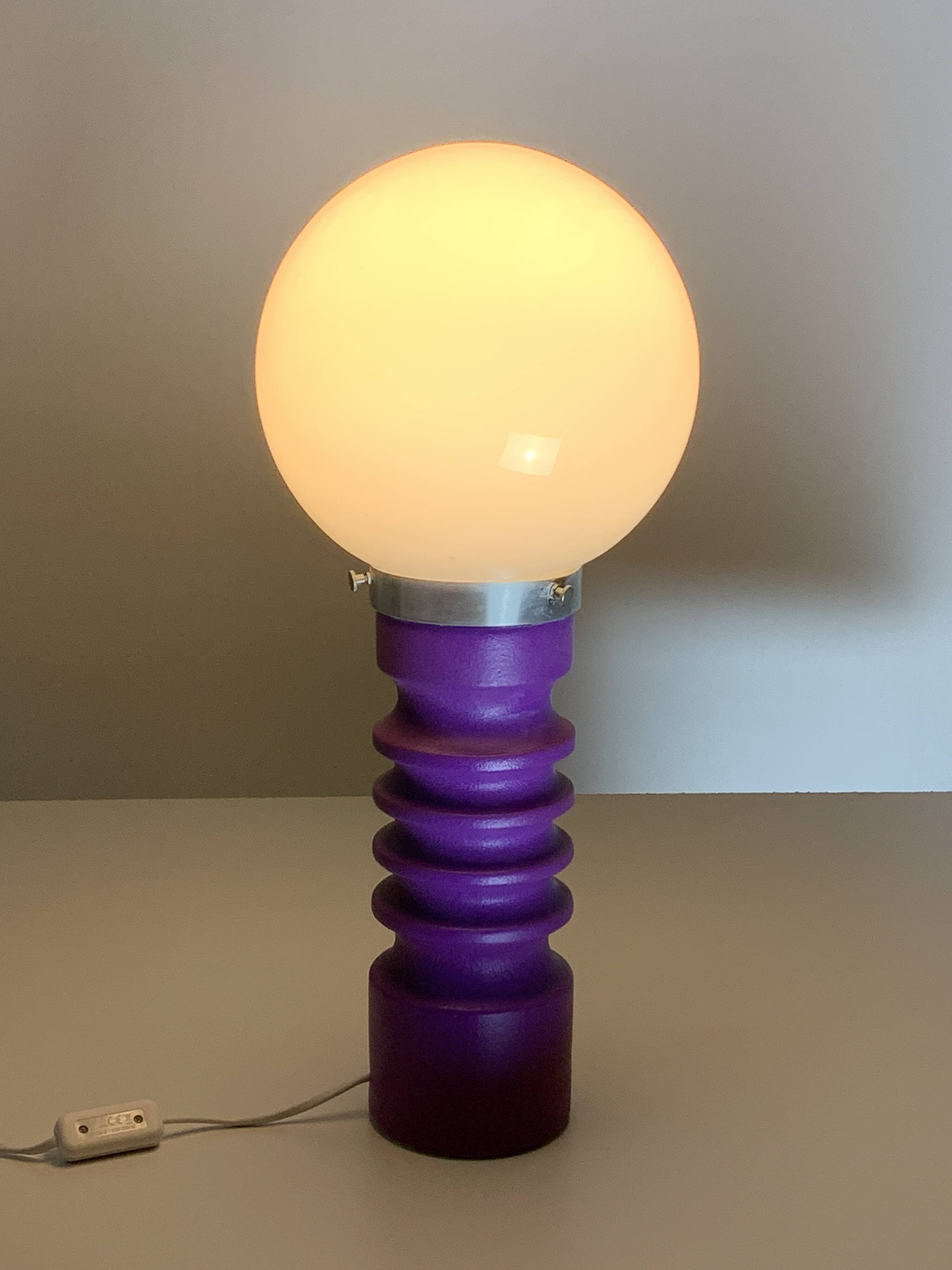 Midcentury space age ceramic table lamp by Cari Zalloni for Steuler