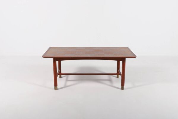 Table basse scandinave moderne en teck par Carl-Axel Acking, Suède des années 1960