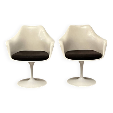 Pair of Tulip armchairs Saarinen Knoll