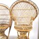 Paire de fauteuils Emmanuelle pour poupée années 70