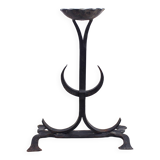 Brutalist iron candle holder 1950