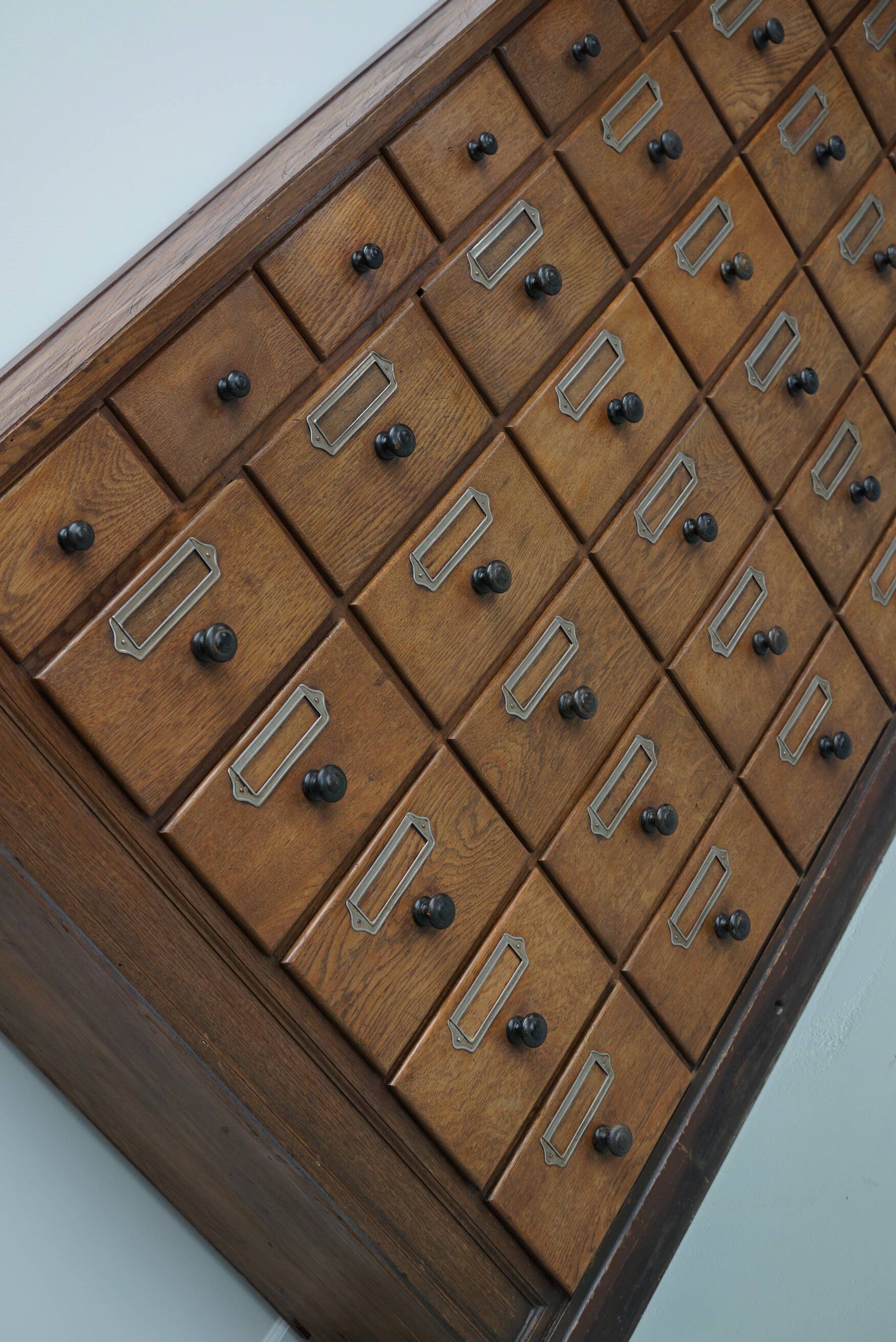 Antique Large German Oak Apothecary / Pharmacy Cabinet, 1920/1930s