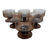 Vintage Mobil Oil champagne glass 1970