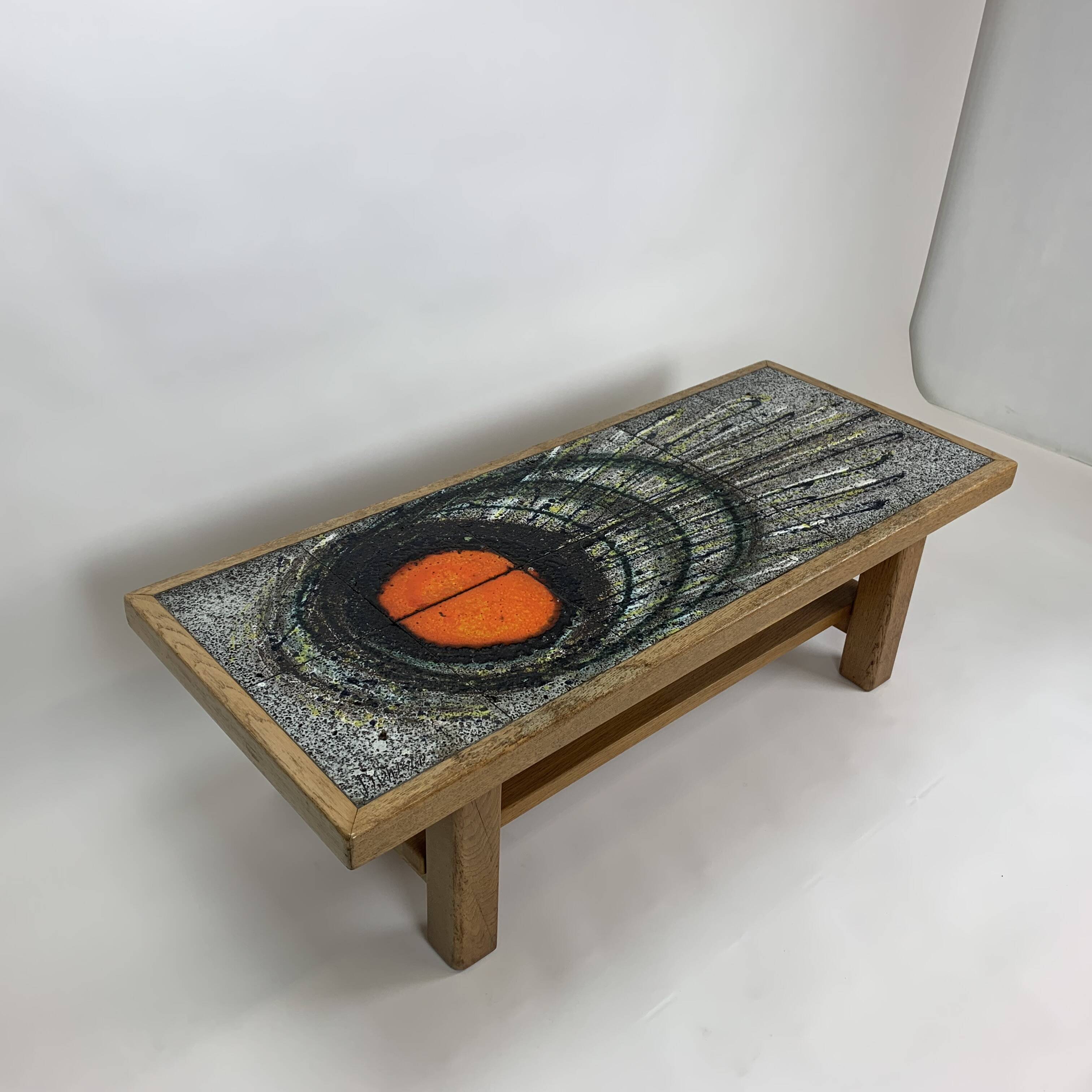 Mid-century design ceramic coffee table, 1970’s