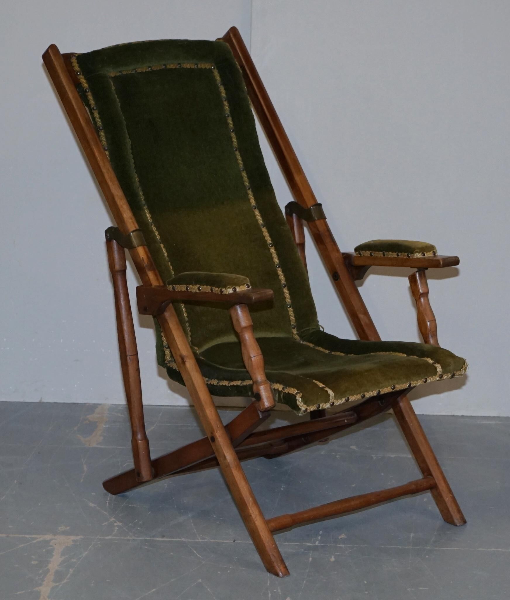 Pair of Victorian military folding chairs