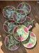 Rare Set of 16 Art Nouveau Chrysanthemum Barbotine Plates, Onnaing