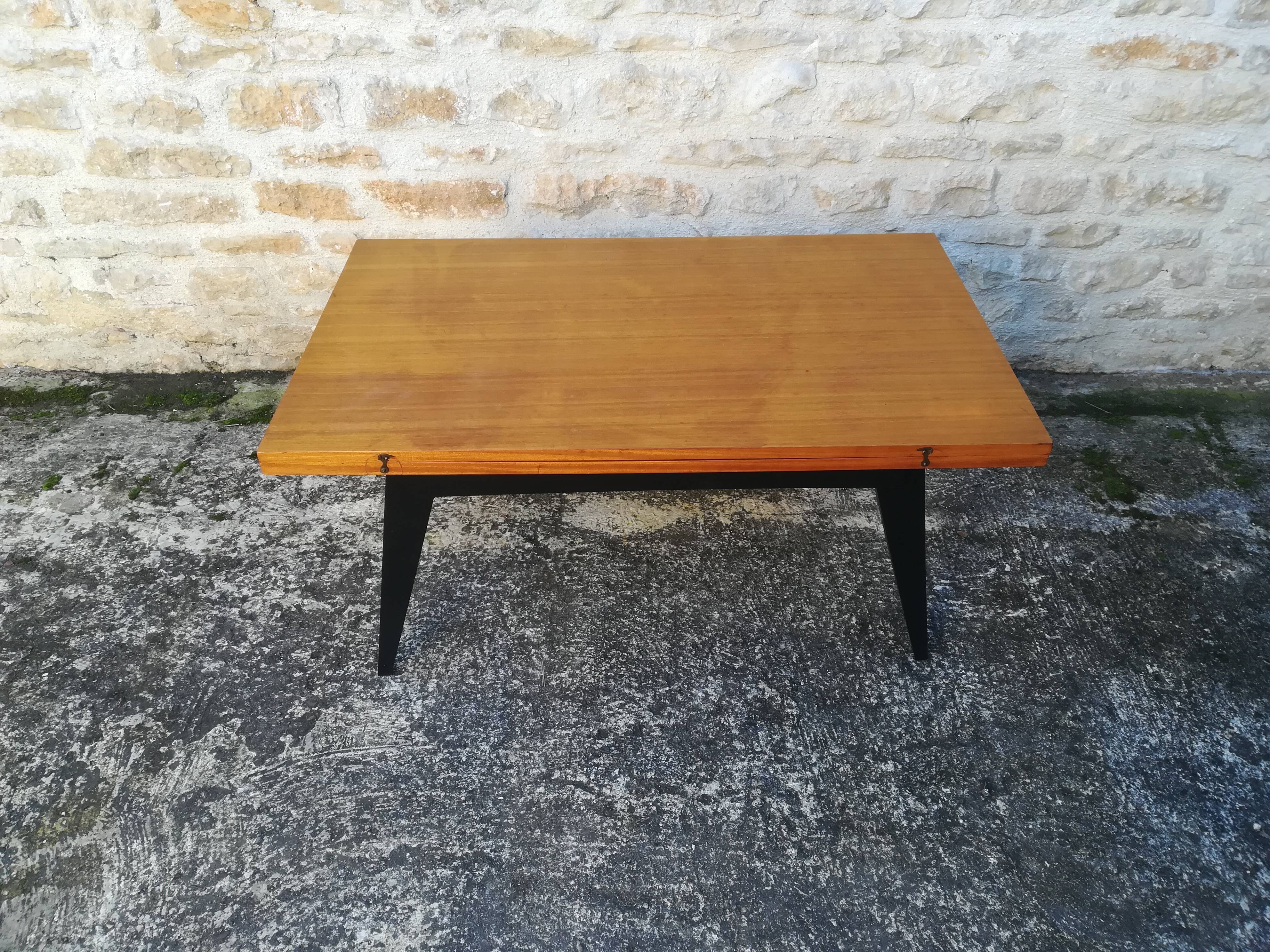 Modular teak coffee table Albert Ducrot