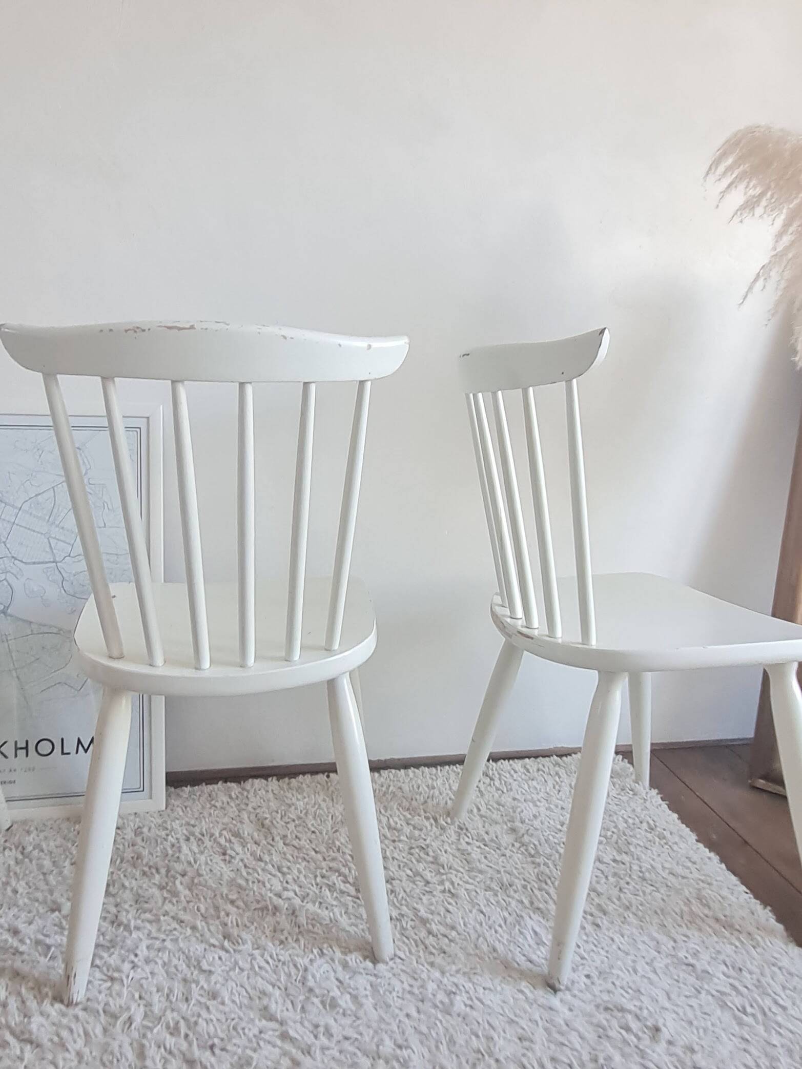 Set of six vintage Scandinavian chairs
