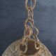 Suspension vintage en corde et rotin