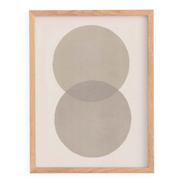 Peinture abstraite sur papier signée Eawy