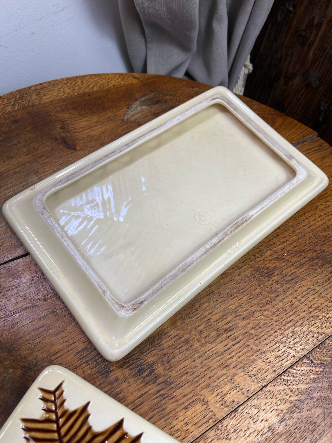 Verceram ceramic tray and butter dish
