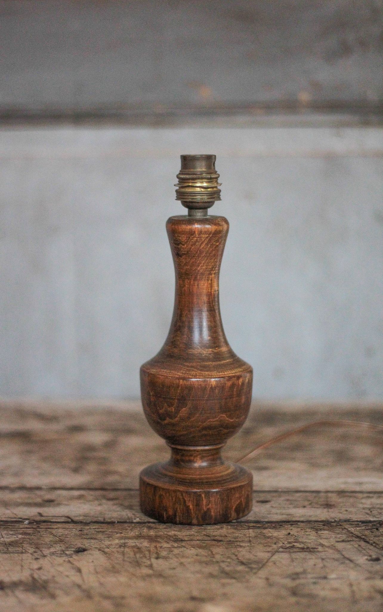 wooden lamp, vintage wooden lamp base, table lamp, living room lamp