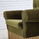 1970s, Danish lounge chair, high, furniture velour, ash wood legs.