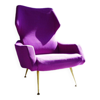 Rare fauteuil lounge à oreilles par Rudolf B. Glatzel pour Alfred Kill, Allemagne 1950