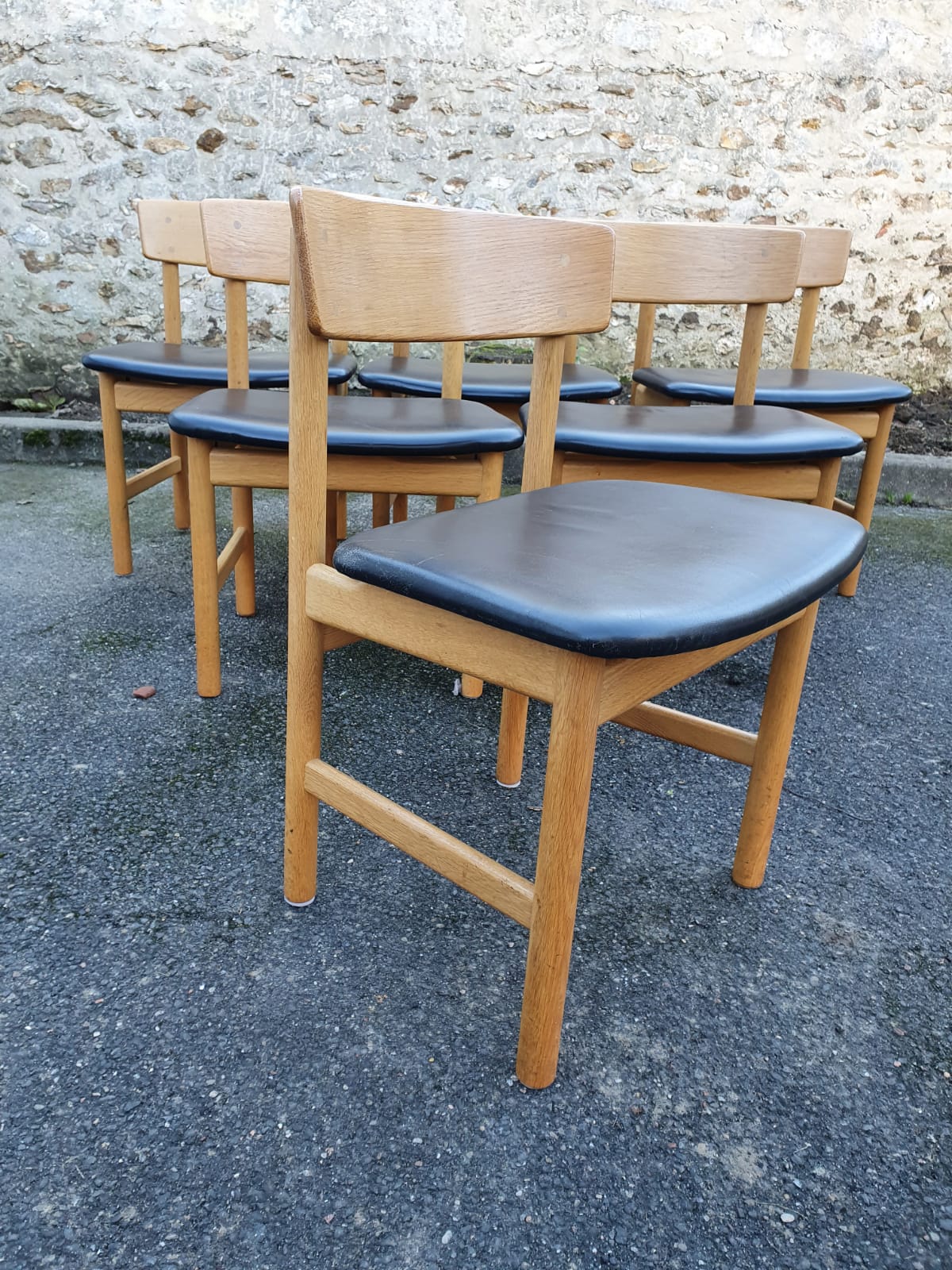 Set table and 6 chairs borge mogensen 1960