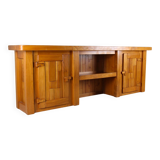 Brutalist grand buffet in solid elm