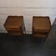 Pair of Louis XV style oak bedside tables