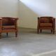 Set of vintage club chairs in leather, 1920s