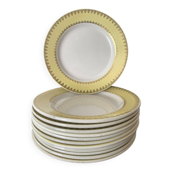 Assiettes à dessert années 50-60