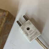 Vintage art deco beige marble lamp base