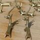 Handcrafted brass gazelle knife rests x12