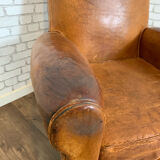 Club armchair in leather 1930