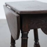 Tabouret anglais ancien à abattants, en chêne, datant du XVIIIe siècle