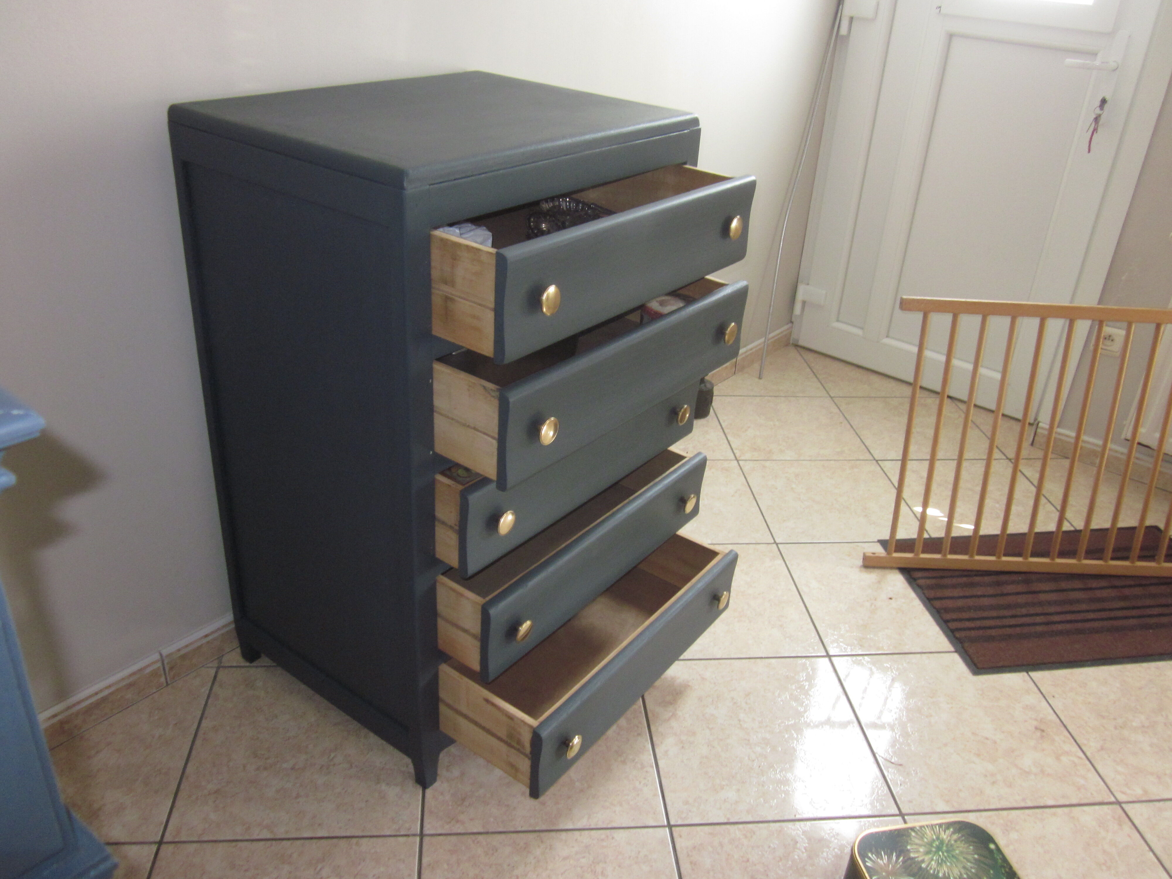 anthracite grey vintage dresser
