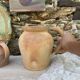 Set of antique terracotta jugs H21 cm