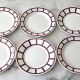 Set of 6 dessert plates Béarn Basque Country