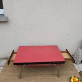 Red formica coffee table