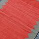 2x6 Kilim Salmon & Red Modern Decorative Wool Kilim Rug, 73x188 Cm