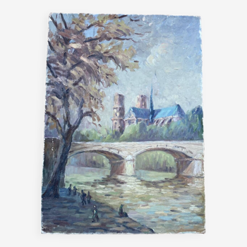 Notre Dame de Paris painting