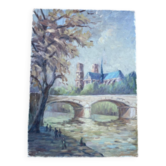 Notre Dame de Paris painting