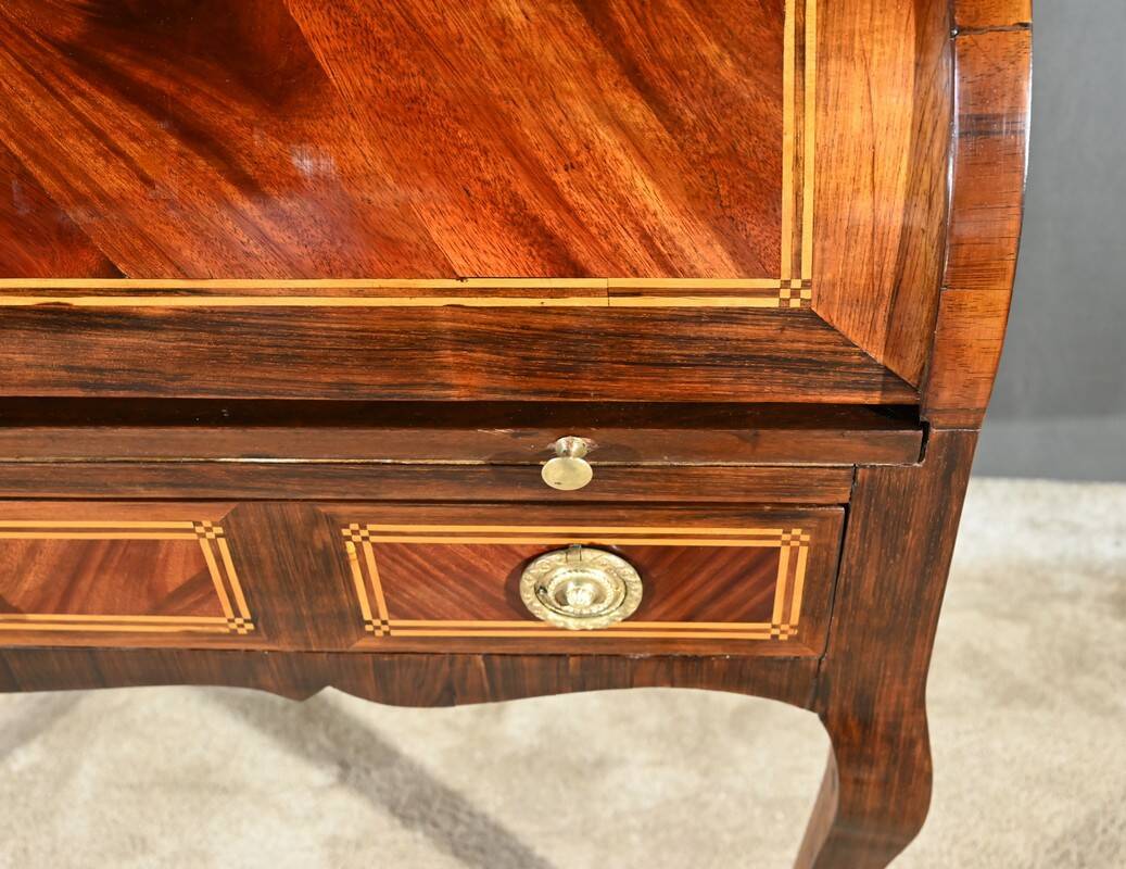 Mahogany and Rosewood Cylinder Desk, Louis XV period – 1st part XVI