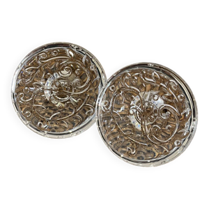 Superbe duo de bougeoirs - cristal